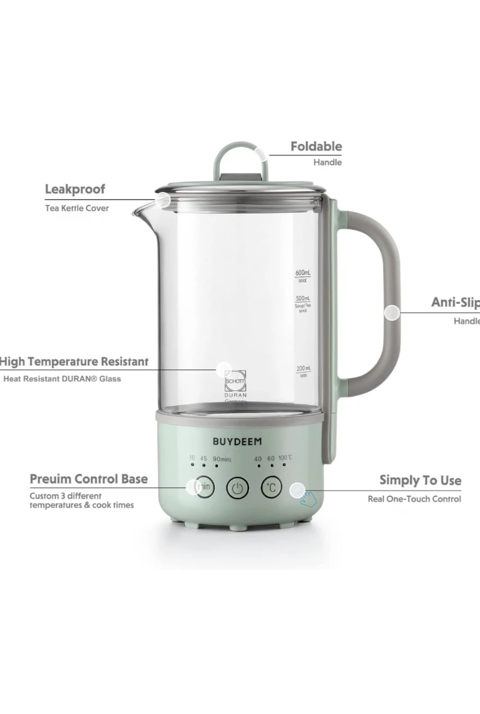 New BUYDEEM K313 Travel Electric Kettle, Mini - photo 5