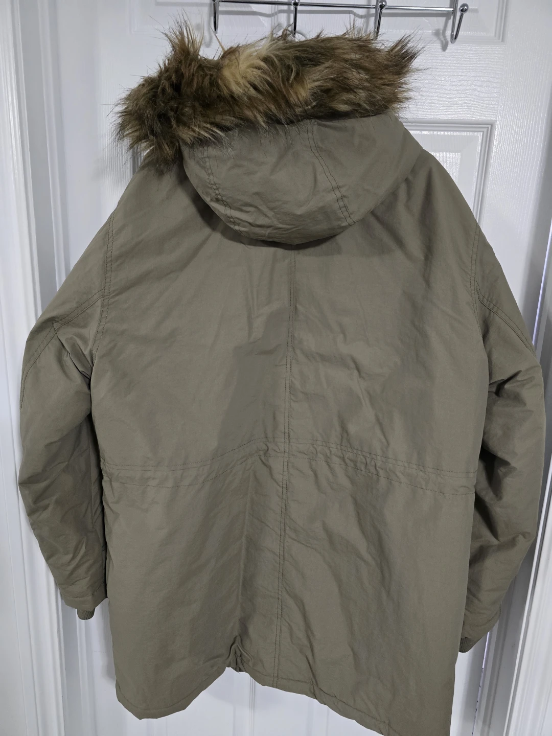 H&M Men's Padded Parka with Faux Fur Hood - photo 3