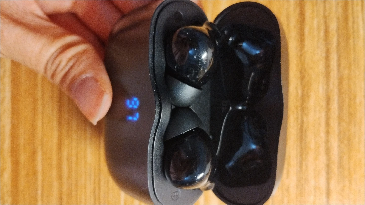 Black Wireless Earbuds with Charging Case