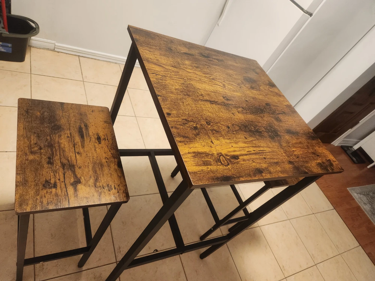 Industrial Style Bar Table and Stools Set - photo 5
