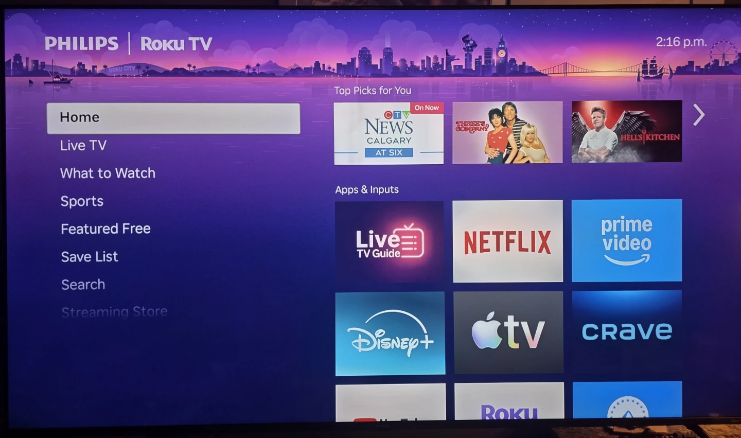 75 inch TV Philips Roku Smart TV