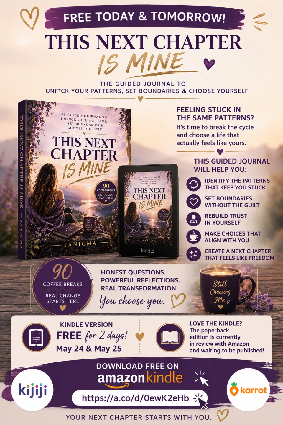 FREE TODAY & TOMORROW! THIS NEXT CHAPTER IS MINE  Guided Journal