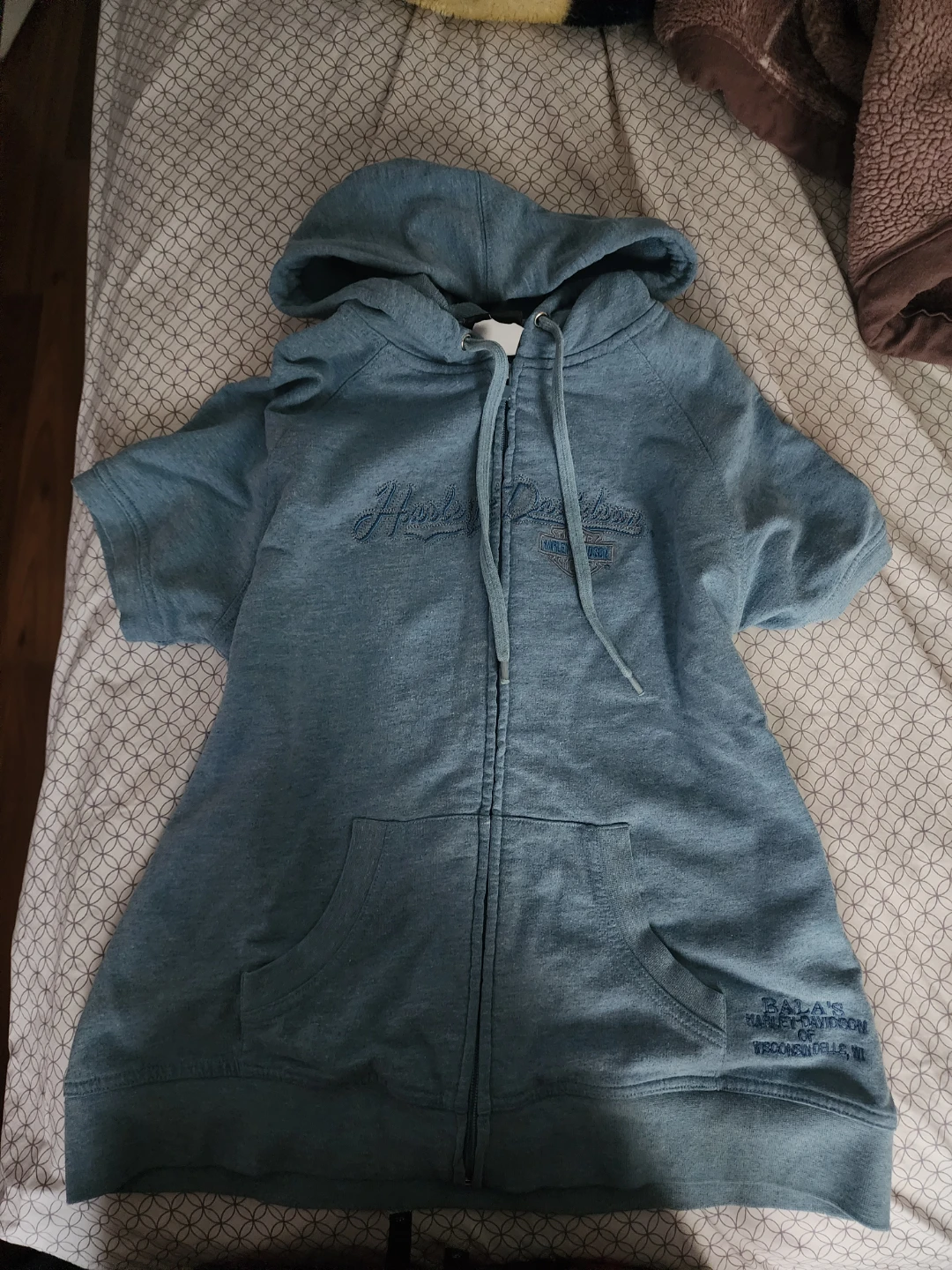 Harley-Davidson Short Sleeve Zip-Up Hoodie