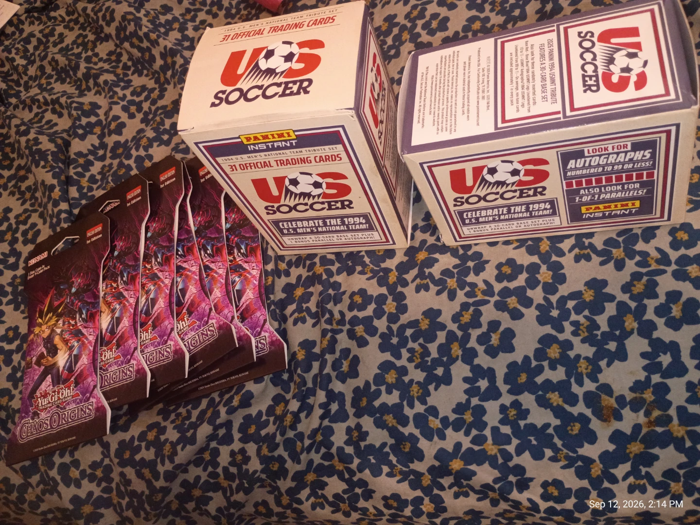 Panini US Soccer Trading Cards and Yu-Gi-Oh! Packs