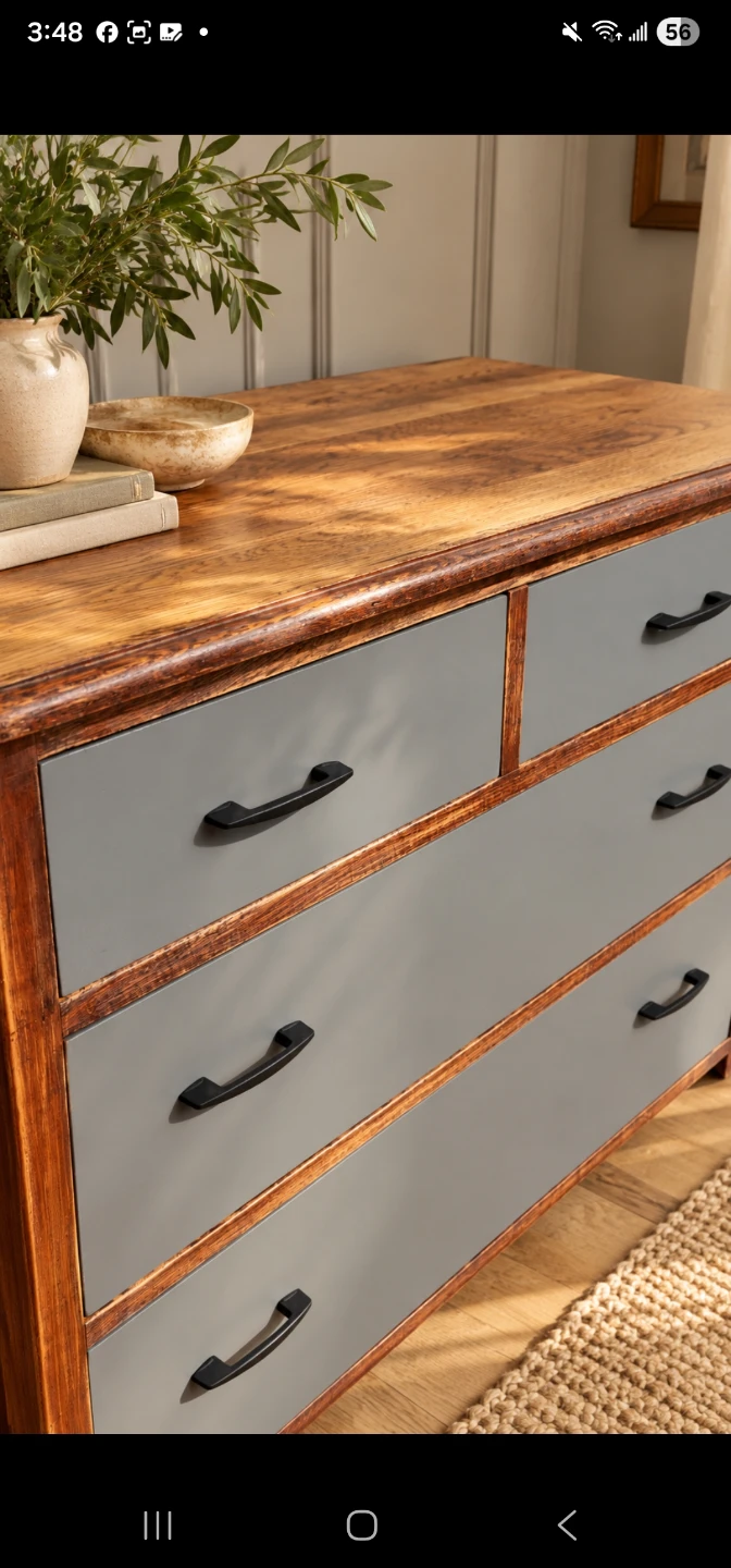 Rustic Wood and Grey Dresser - photo 2