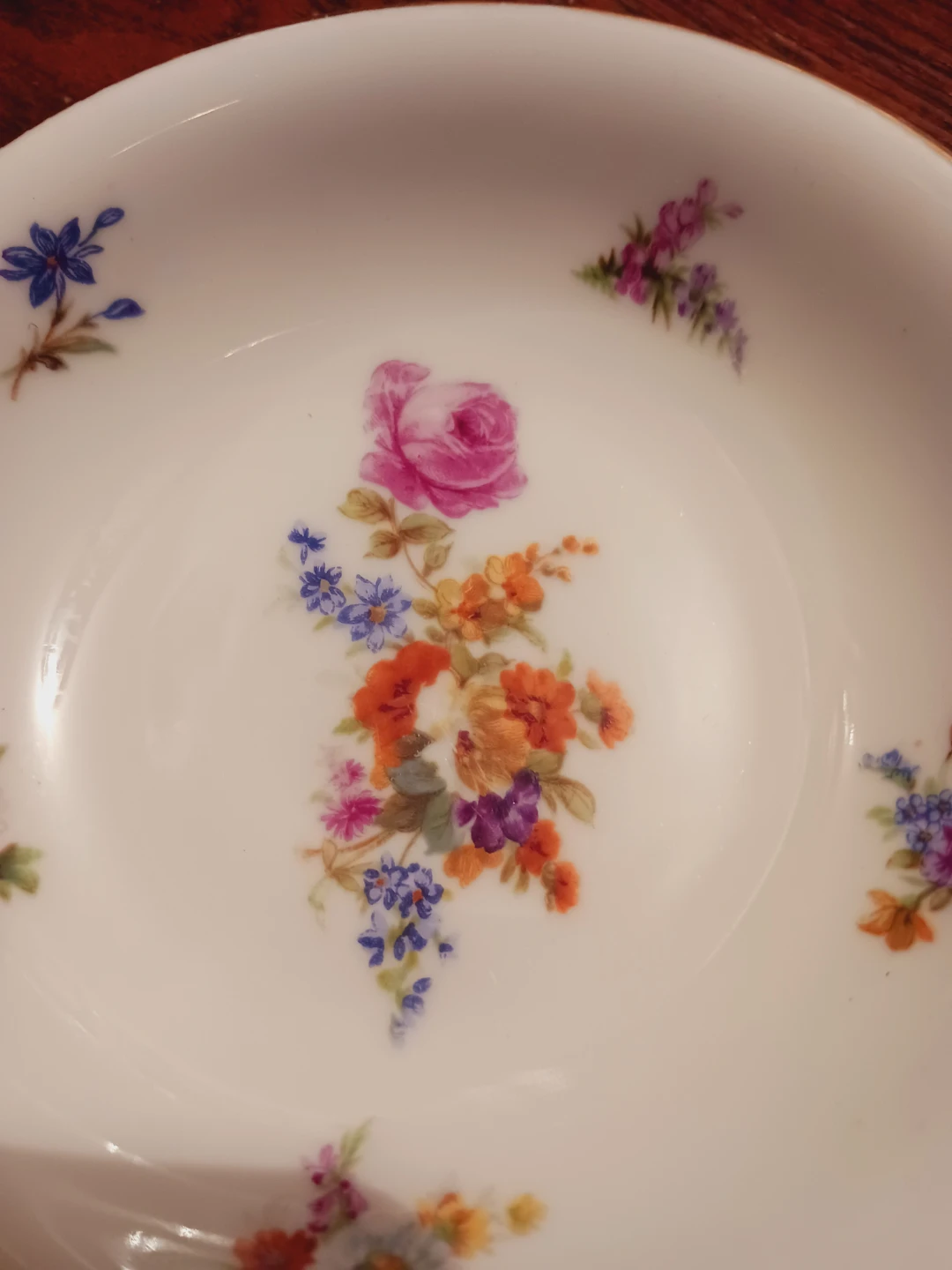 Set of 2 × Epiag Dresden Fine German Floral Porcelain Bowls - photo 3