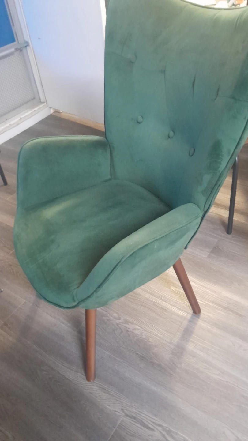 Green Velvet Accent Chair - photo 4