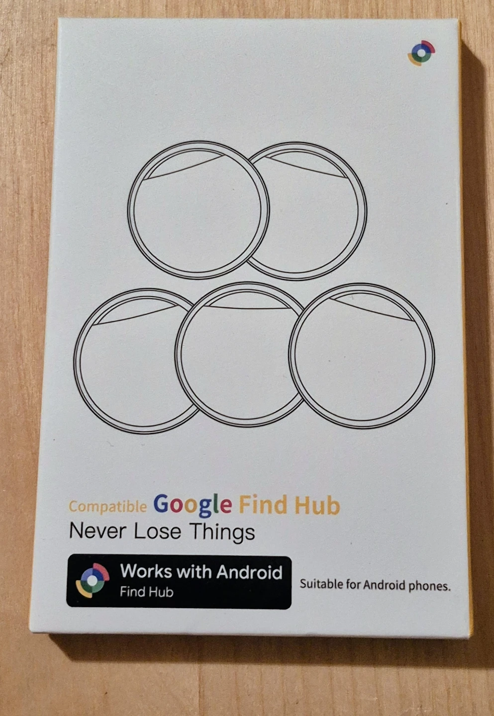 BNIB)5Pk Google Find Hub Smart Tag for Android
