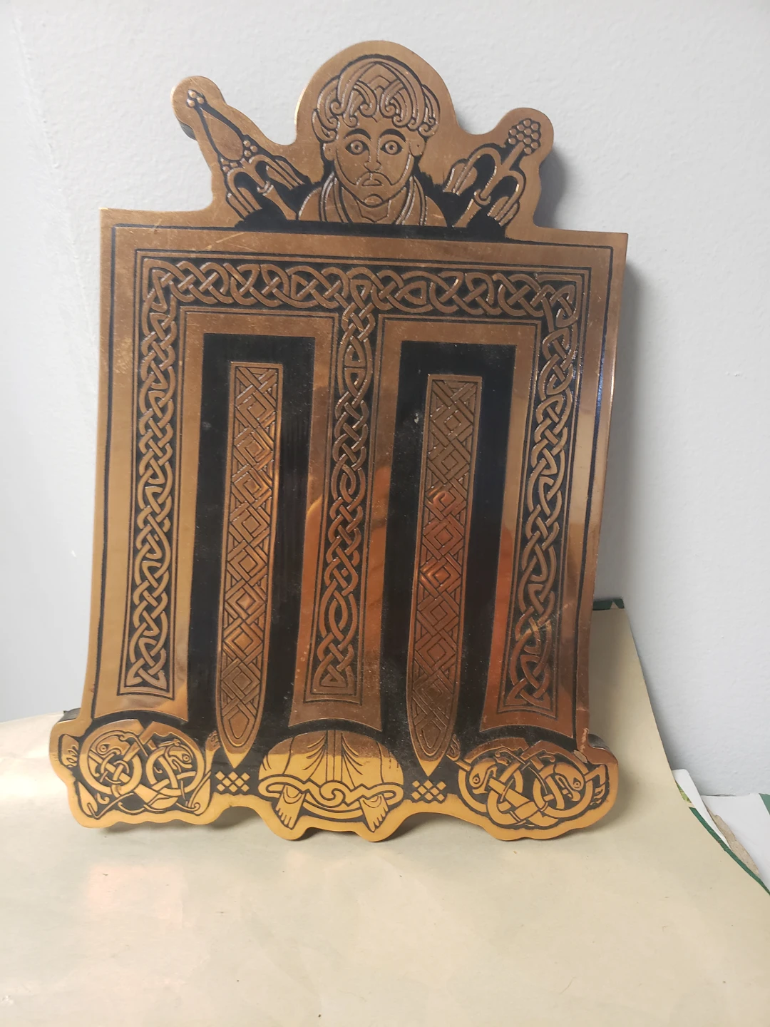 Book of Kells Irish Copper Wall Plaque