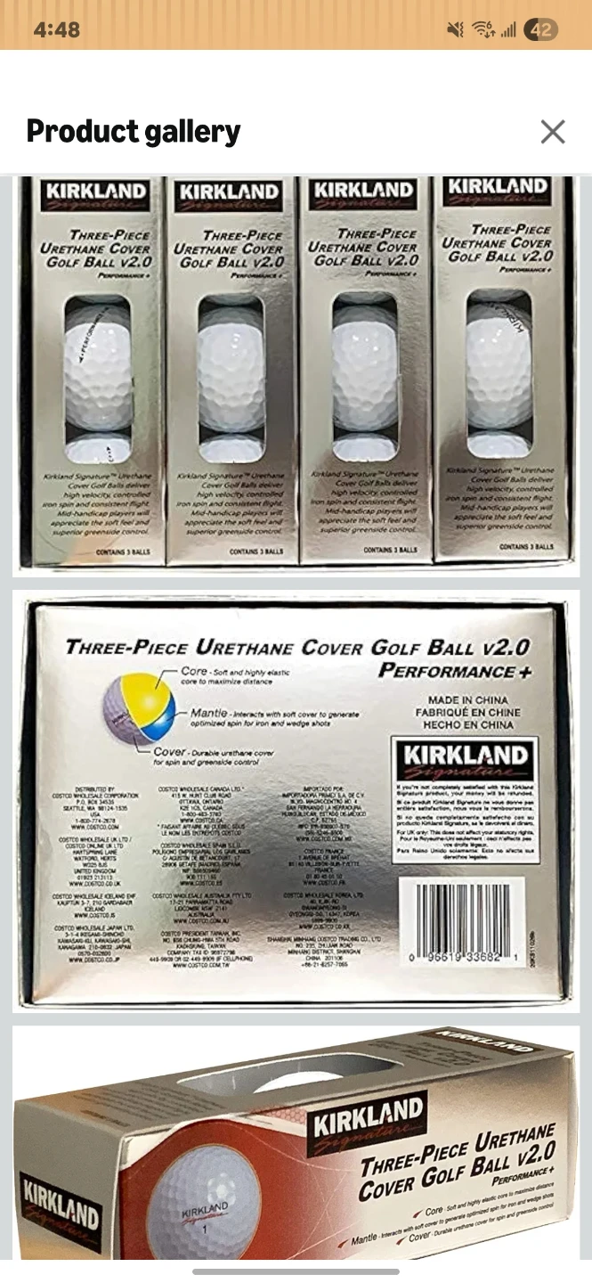 Kirkland Signature Three-Piece Urethane Golf Balls V2.0 - photo 3