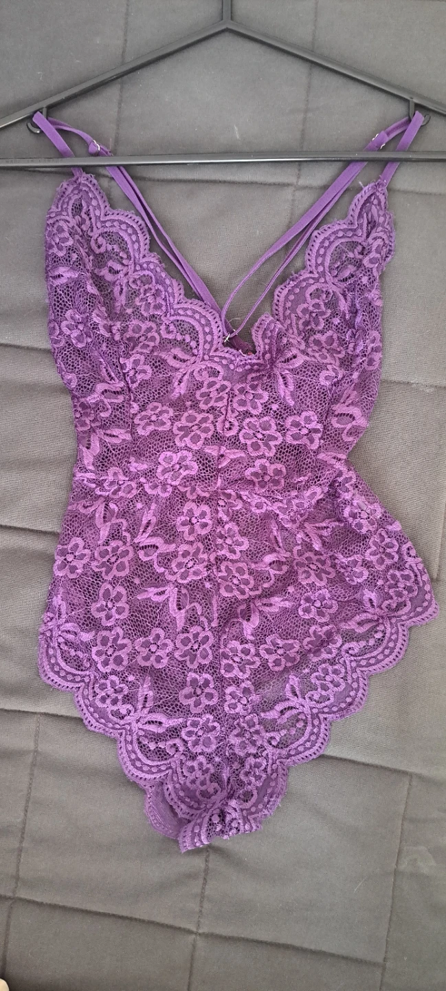 Purple Lace Teddy Bodysuit