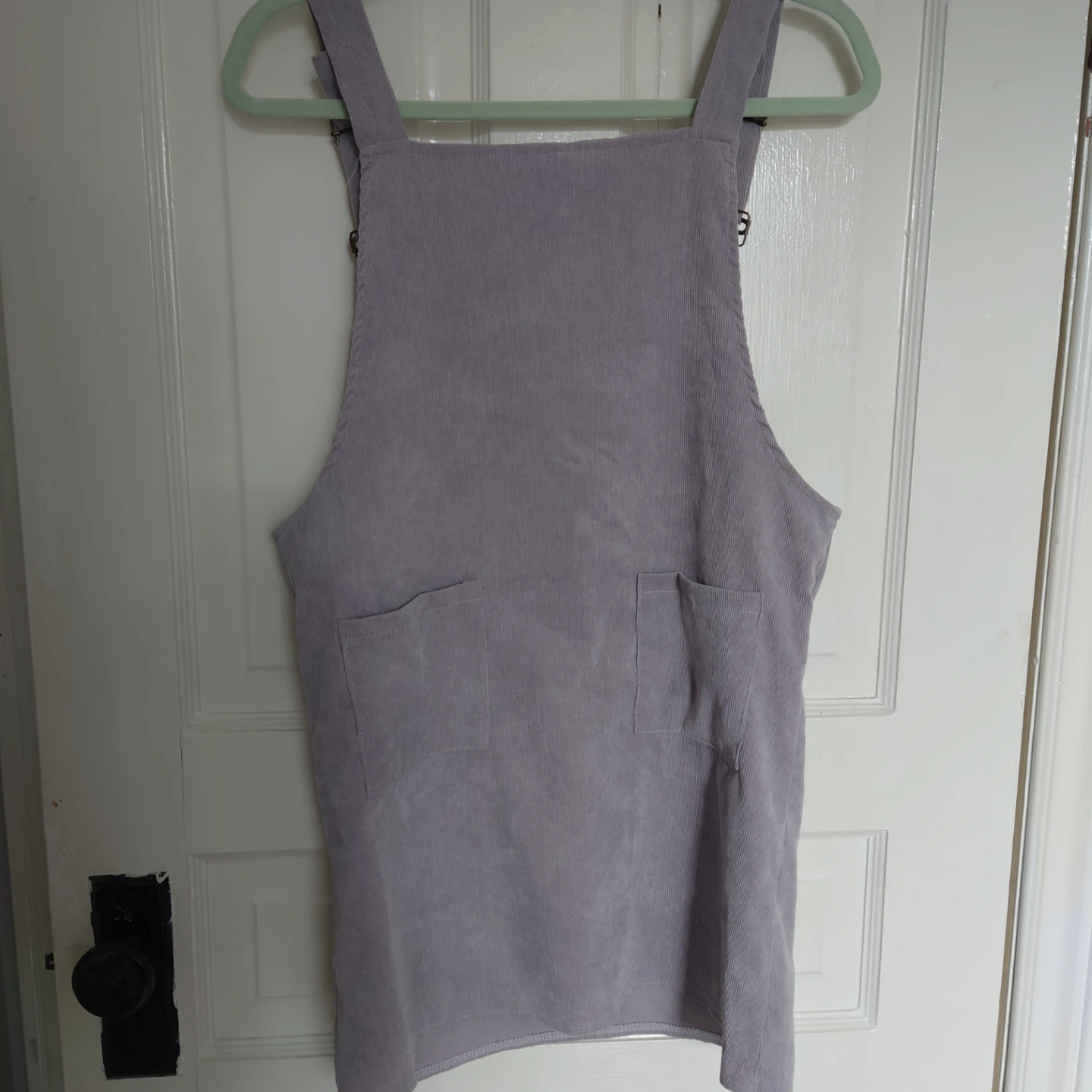 Lilac-Grey Corduroy Overall Dress - photo 3
