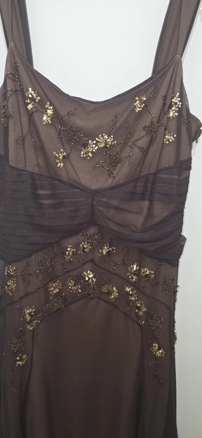 JS Boutique Brown Beaded Dress - photo 3