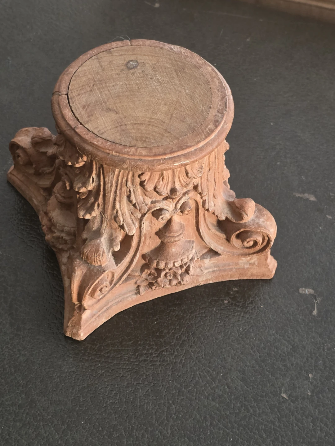Ornate simulated Wood Decorative Pedestal Base - photo 2