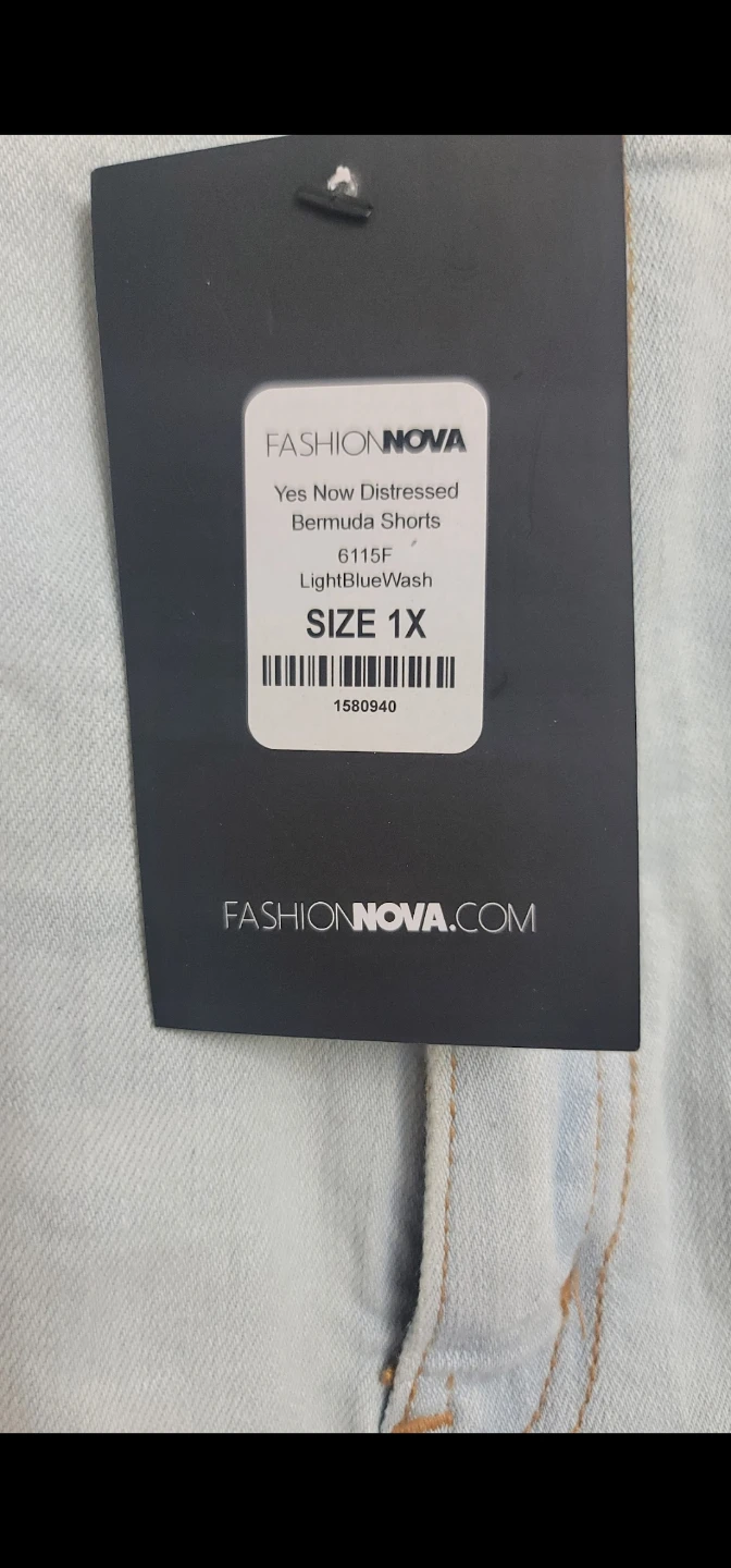 Fashion Nova Yes Now Distressed Bermuda Shorts Size 1X - photo 3