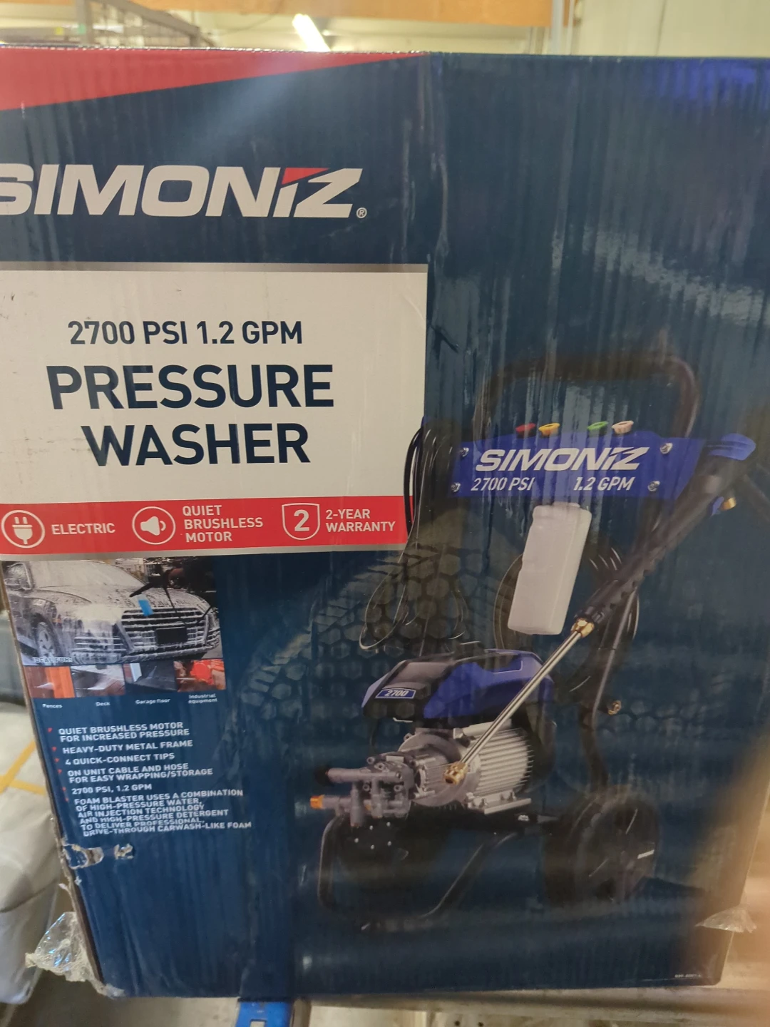 SIMONIZ 2700 PSI 1.2 GPM Pressure Washer