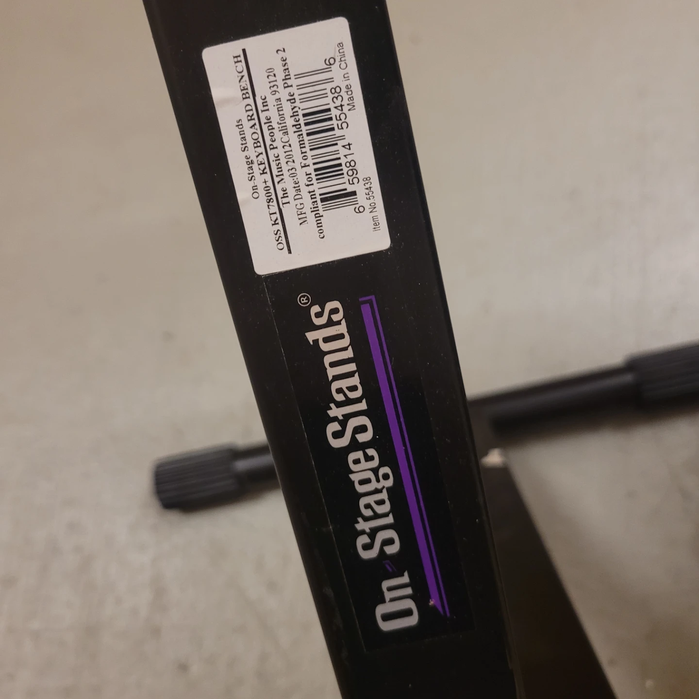 On-Stage Stands KT7800+ Keyboard Bench - photo 2