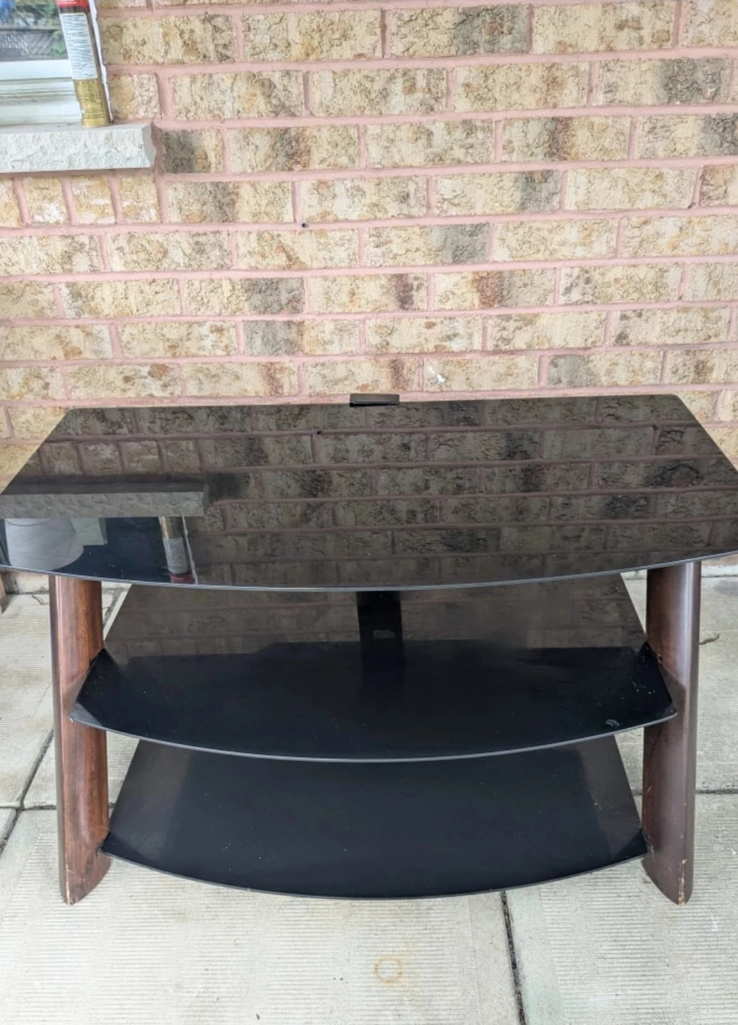 3 tier modern glass TV stand - photo 3