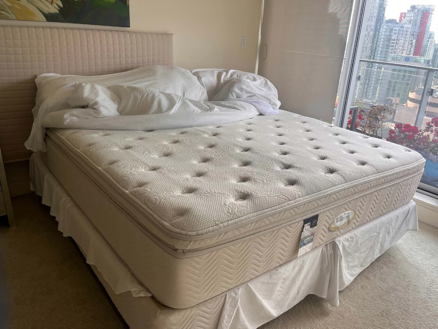 King Size Bed Frame & Mattress (Headboard NOT included)
