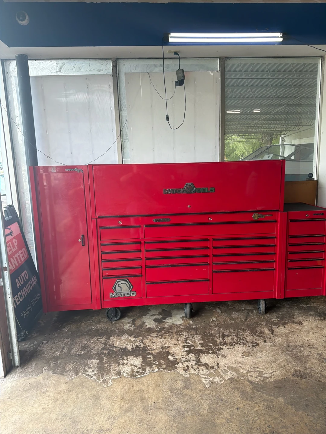 Matco Tools Red Rolling Tool Chest with Side Cabinet