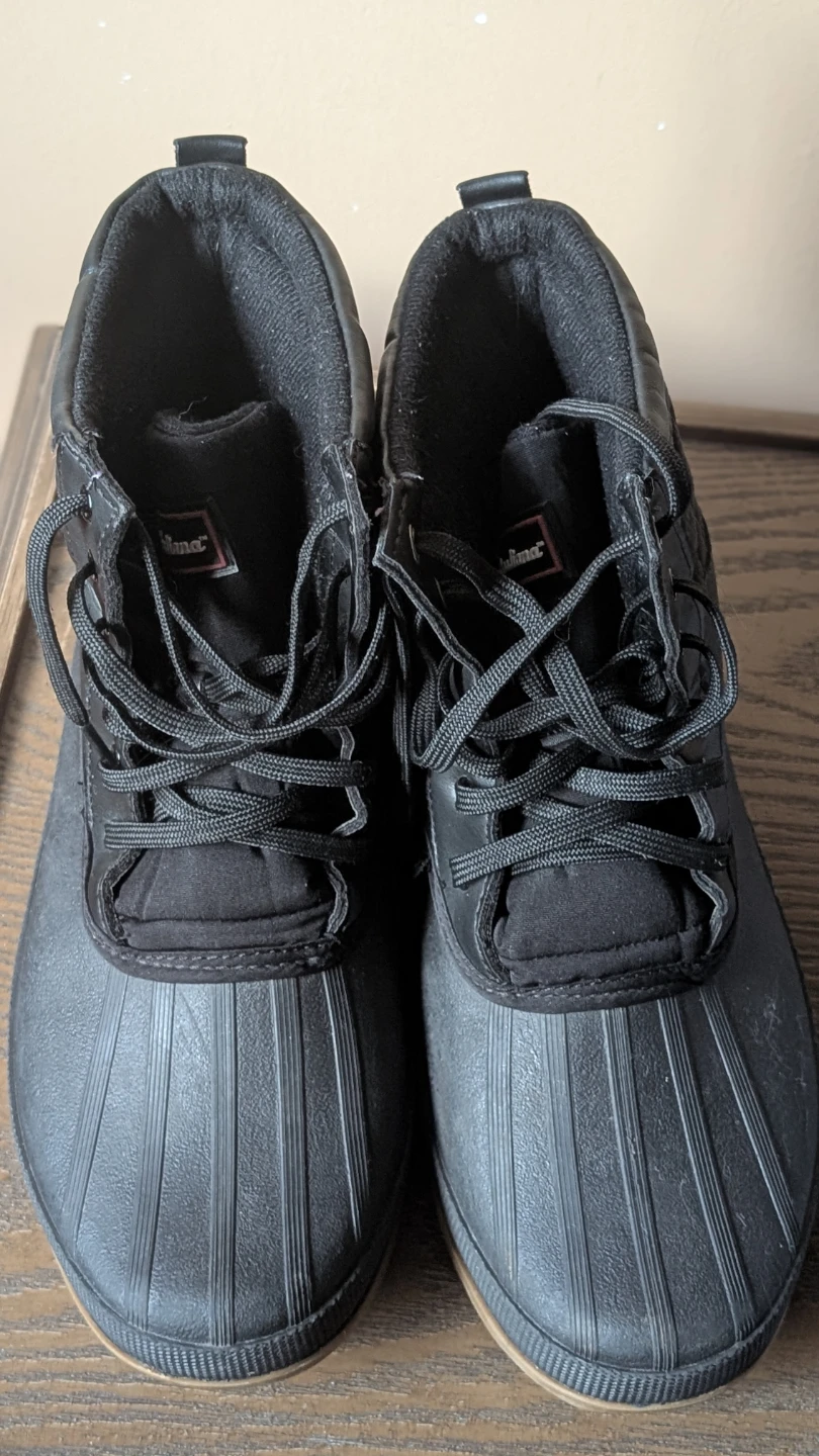 Canadiana Black Waterproof Winter Boots, size 10, $25
