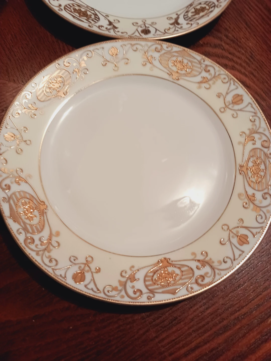 Set of 2 Nippon 22K Gold Handpainted Plates - photo 3