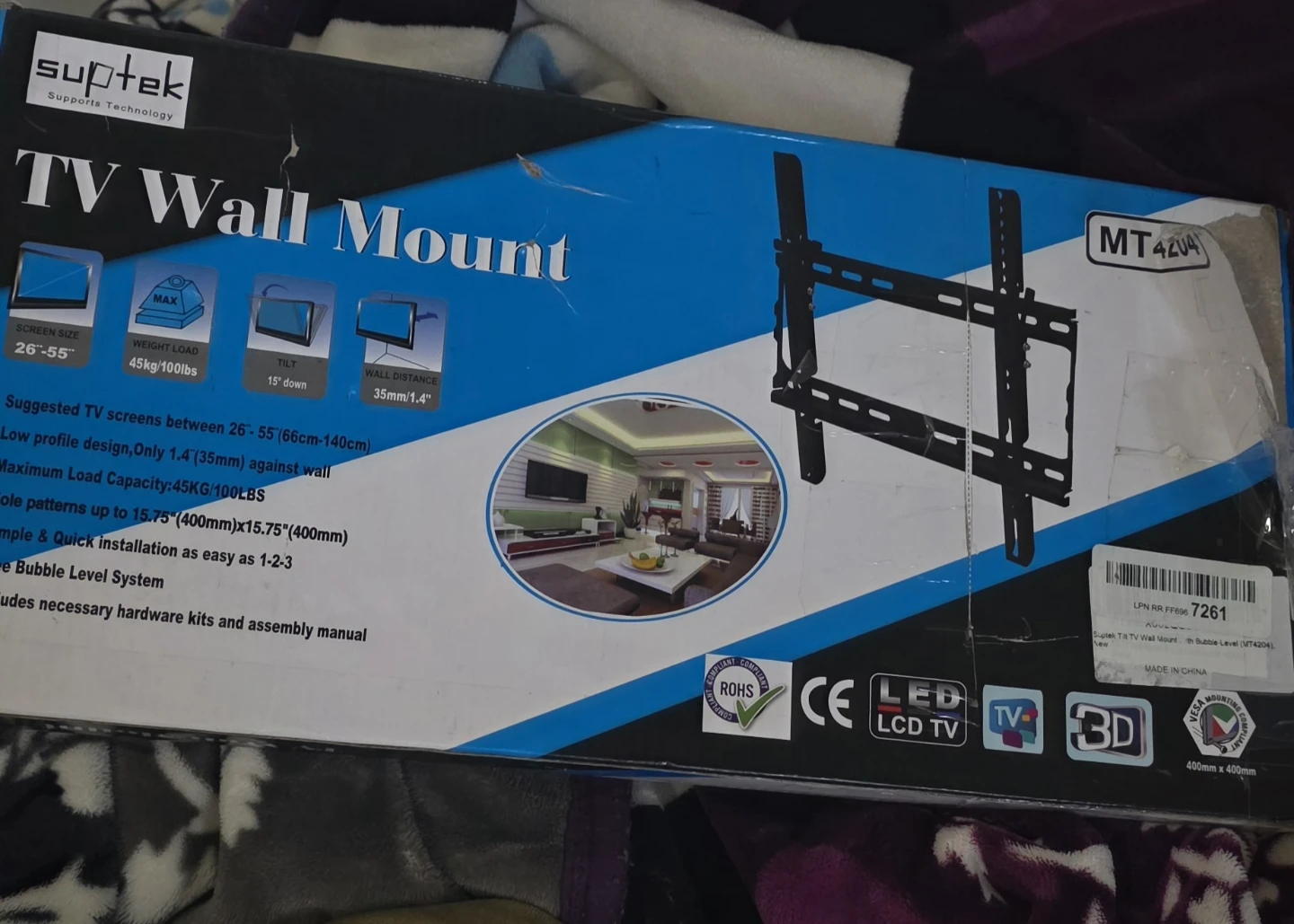 Suptek Tilt TV Wall Mount MT4204