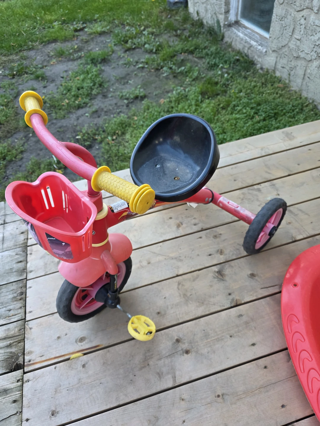 Pink and Yellow Children's Tricycle