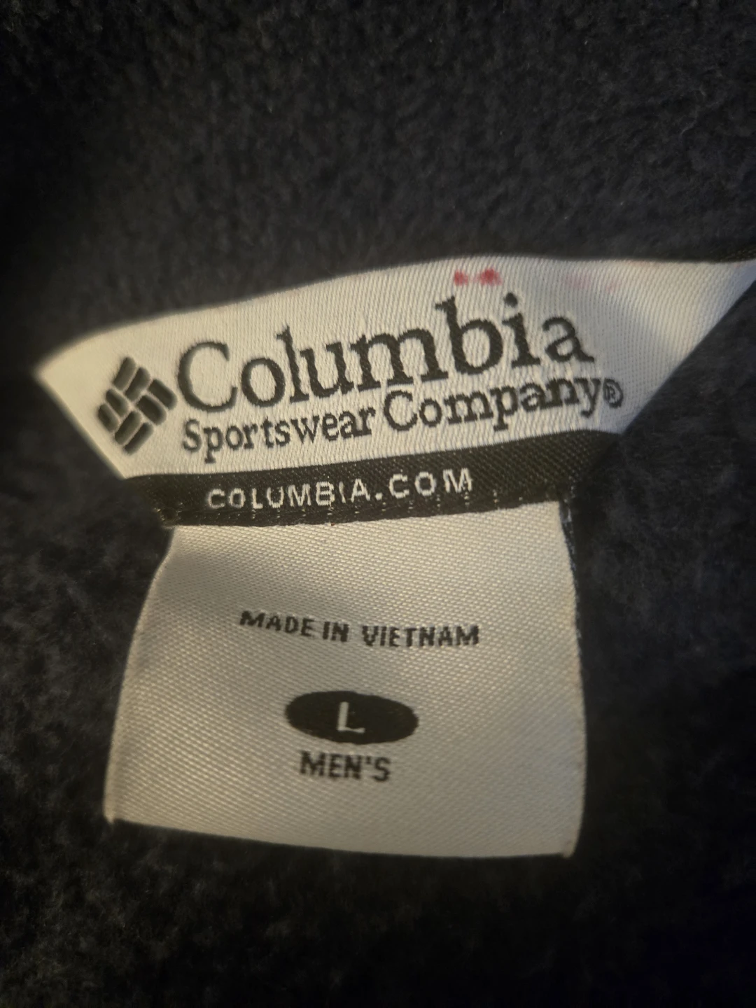 Men's Columbia Fleece.  LARGE Navy, full-zip.EUC - photo 4