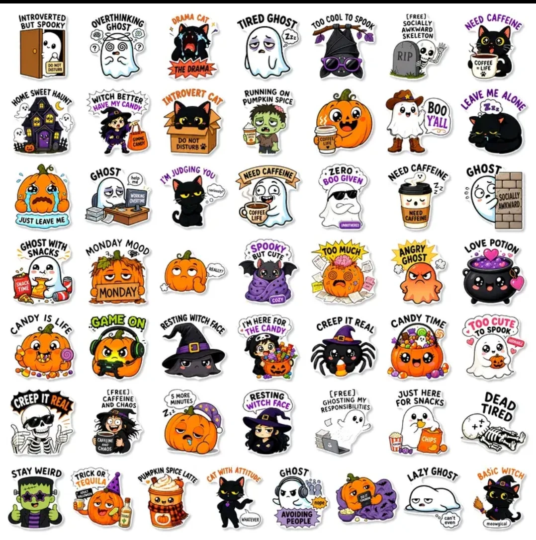 Halloween stickers 50 pcs - photo 4