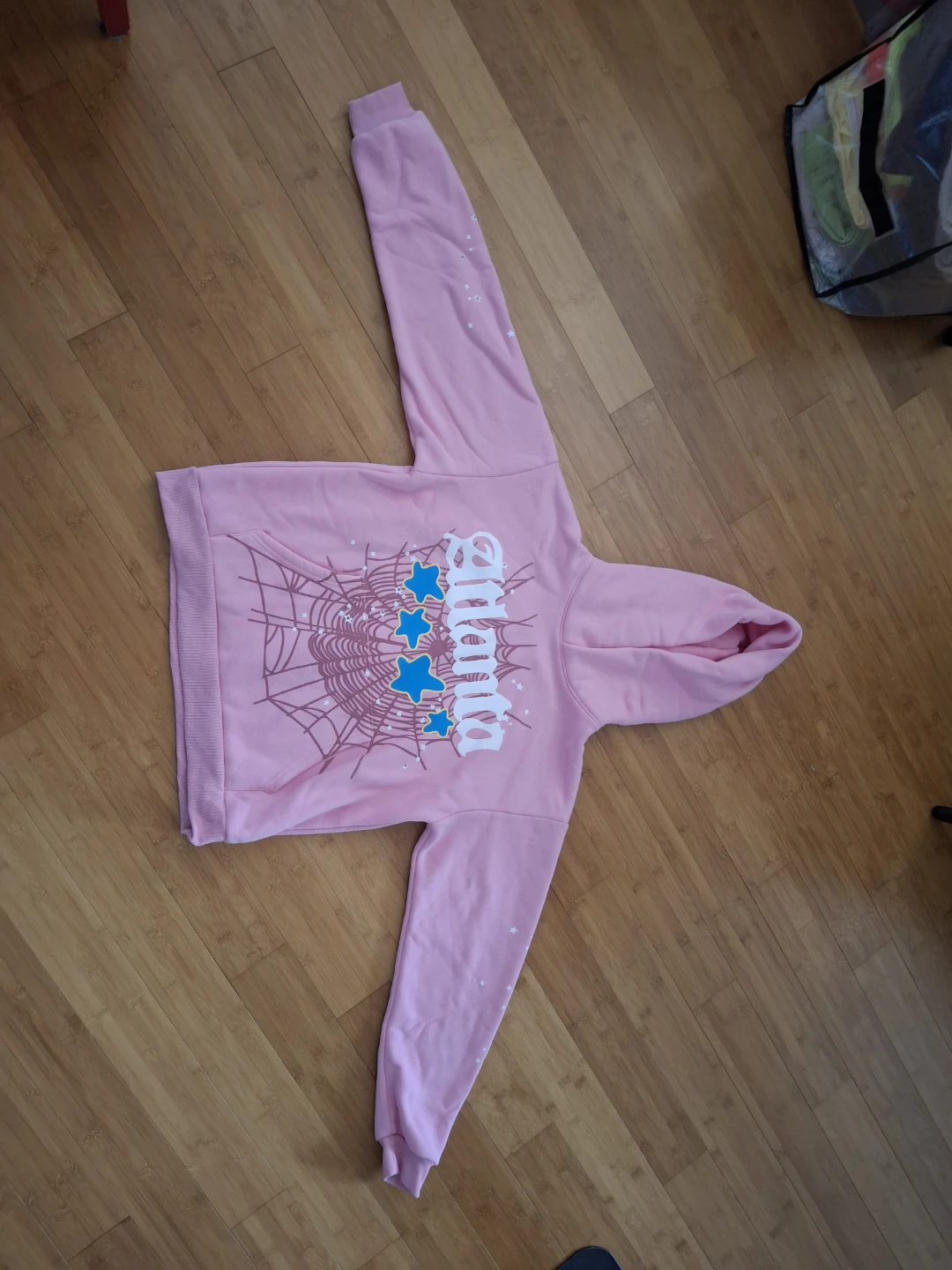 Pink Atlanta Sp5der Hoodie Large