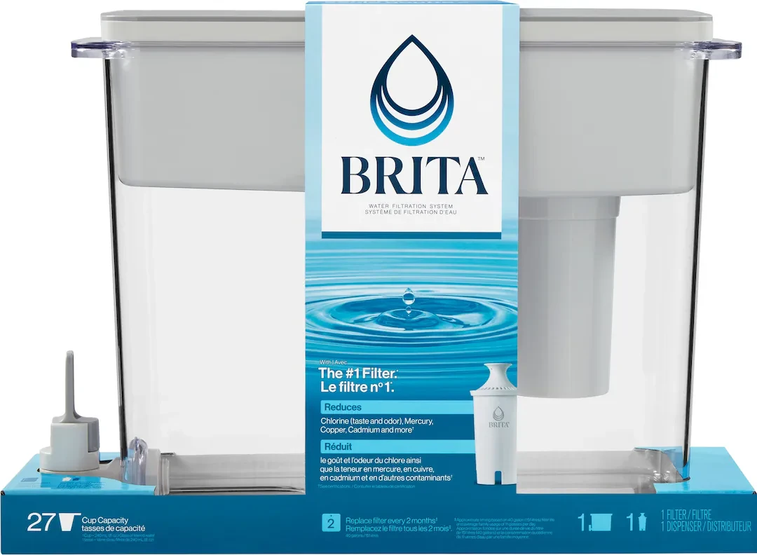 Brita Ultramax Water Filter Pitcher/Dispenser, 27-Cup, Grey - photo 3