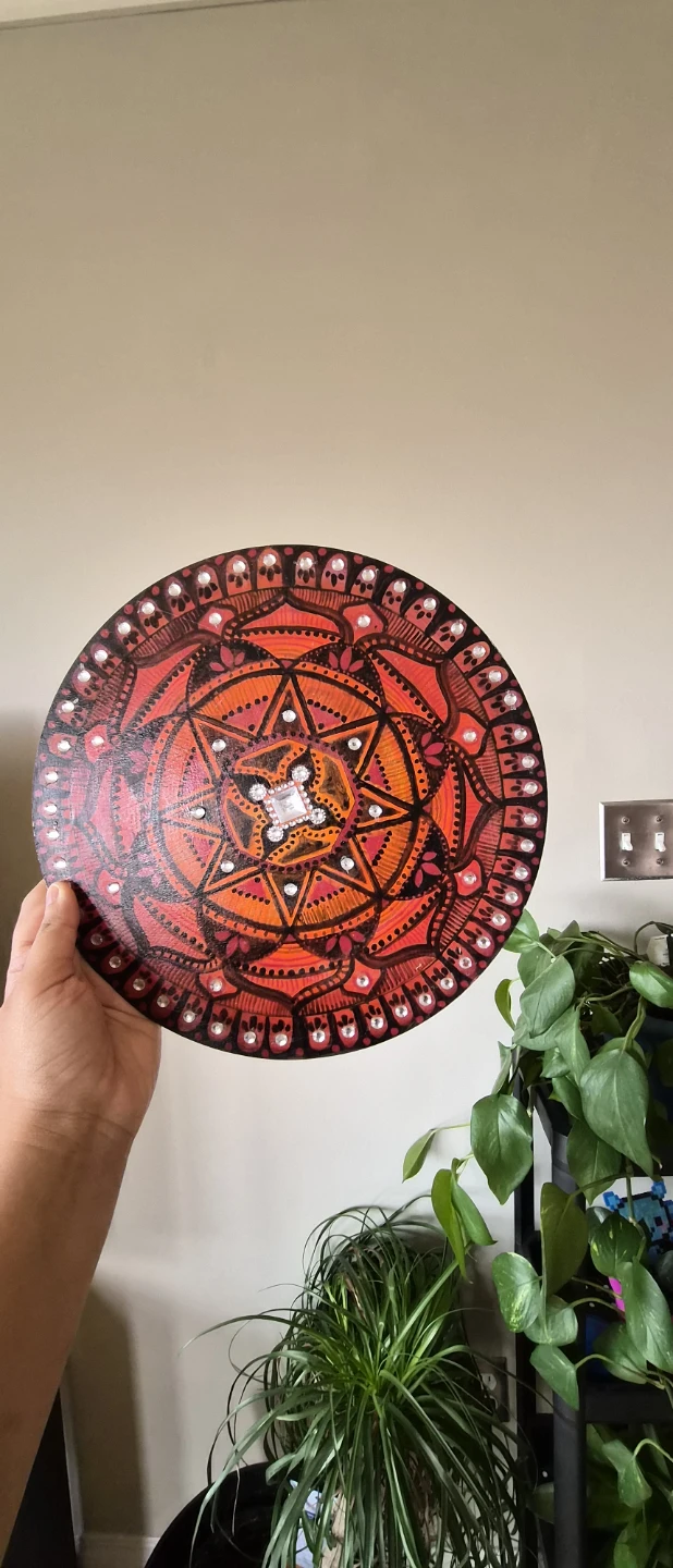 Set of 3 Hand-Painted Mandala Wall Art Pieces - photo 3