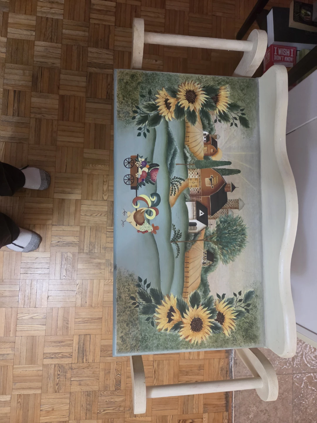 Country Style Hand-Painted Storage Cabinet - photo 2