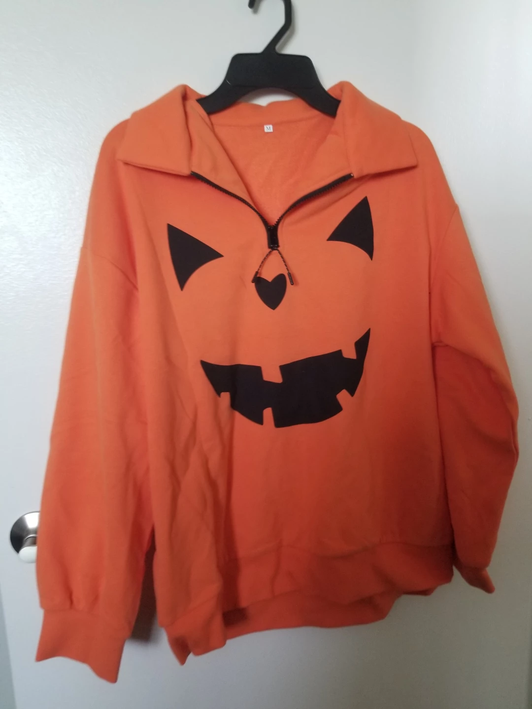 Orange Jack-O-Lantern Quarter-Zip Sweatshirt