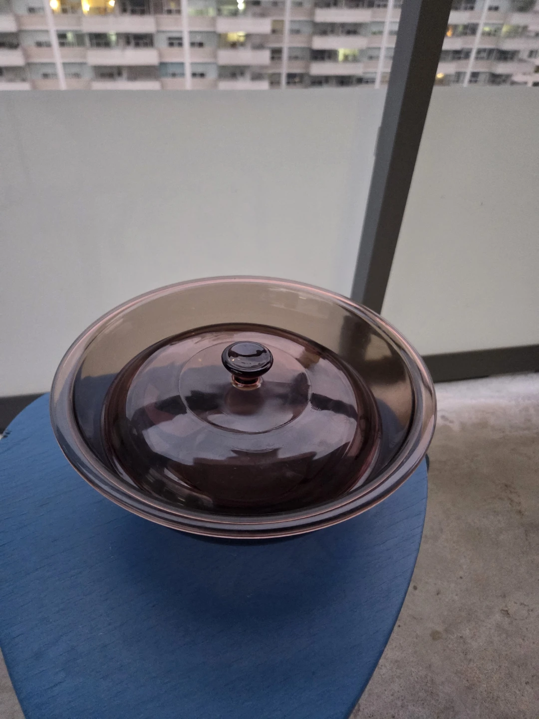 Vision Amber Tinted Glass Casserole Bowl with Lid