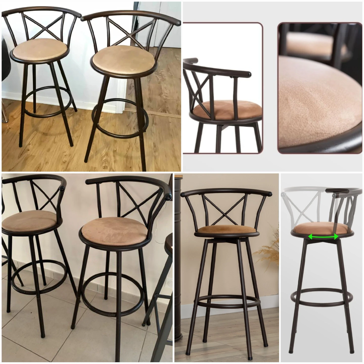 ✴️ (2X units) Homy Casa Bar Stools (Set of 2) - photo 4