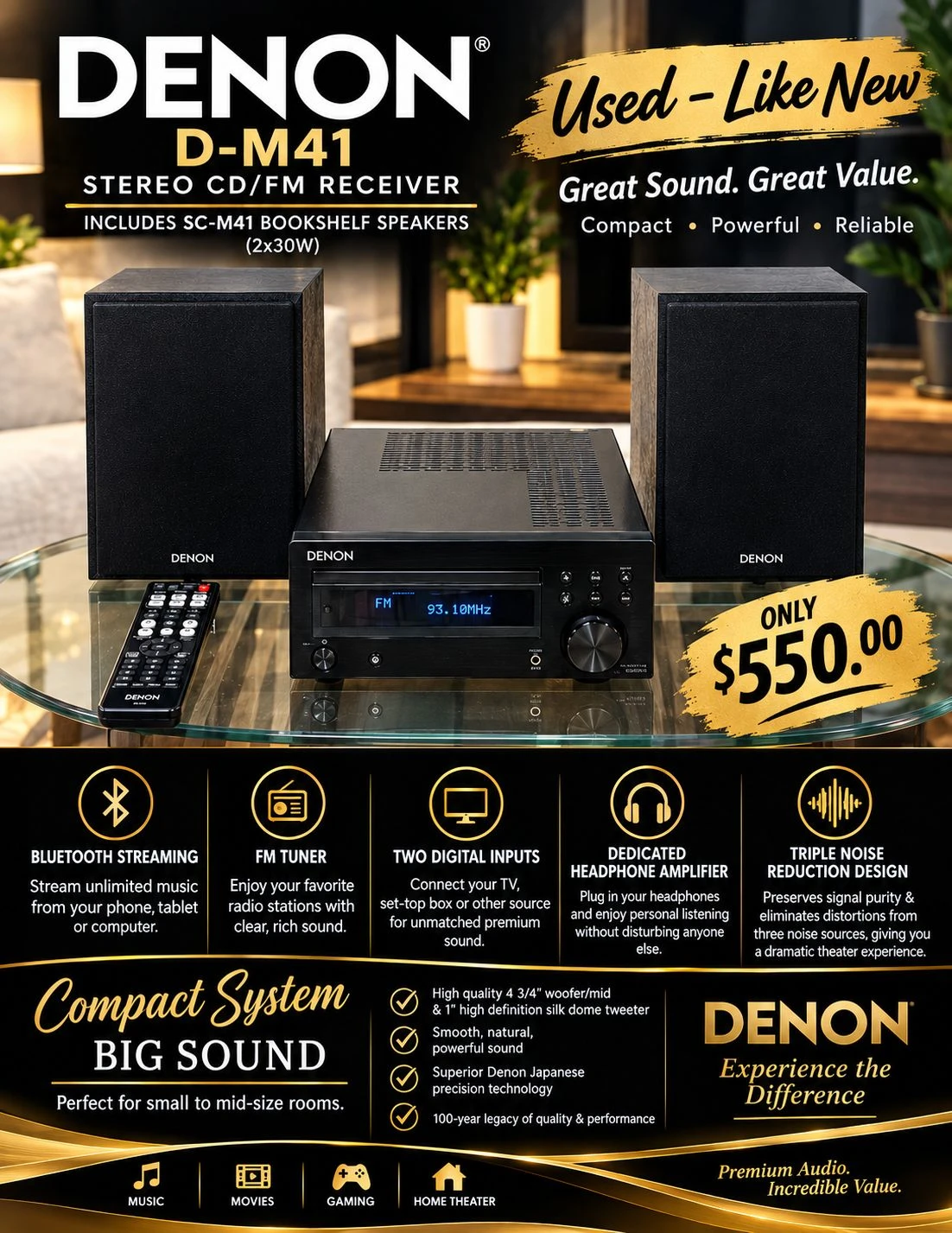 Denon D-M41 Mini Hi-Fi System