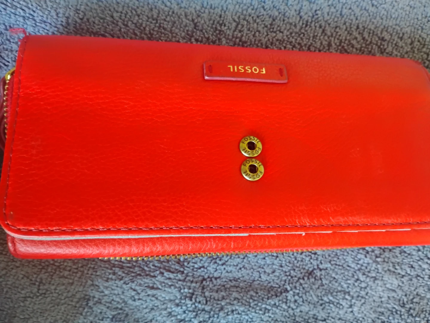 Fossil Red Leather Wallet