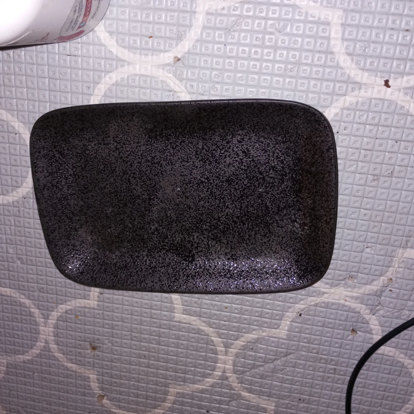 Black Speckled Ceramic Serving Tray
