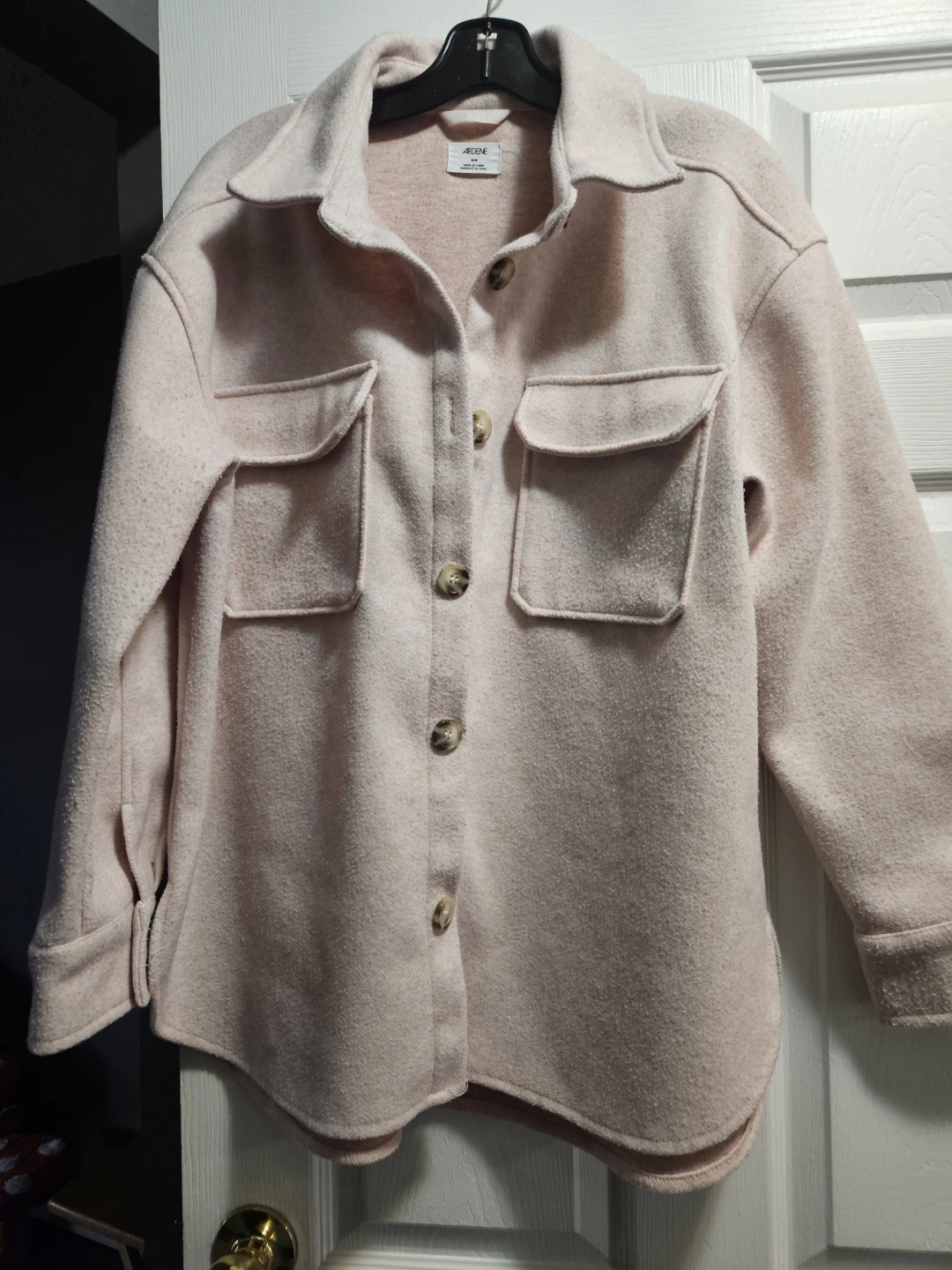 Ardene Pink Button-Up Shacket-Medium