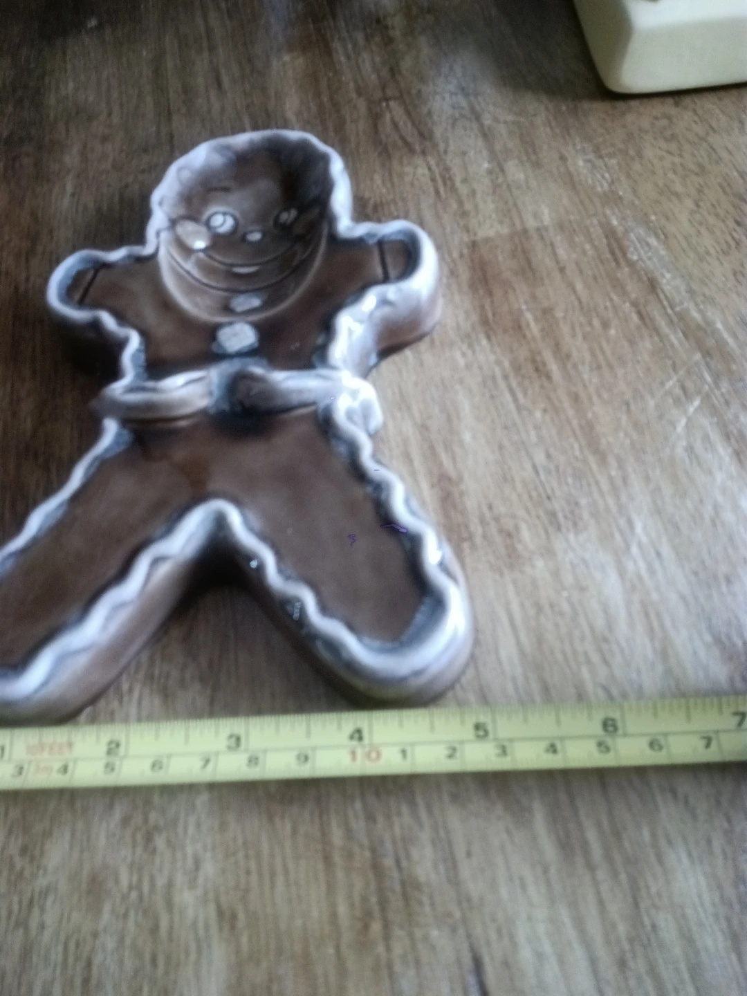 🏈Ceramic Gingerbread Man Dish - photo 3