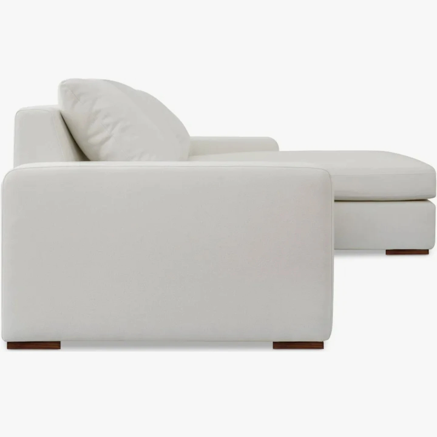Modern White Sectional Sofa with Chaise - photo 2