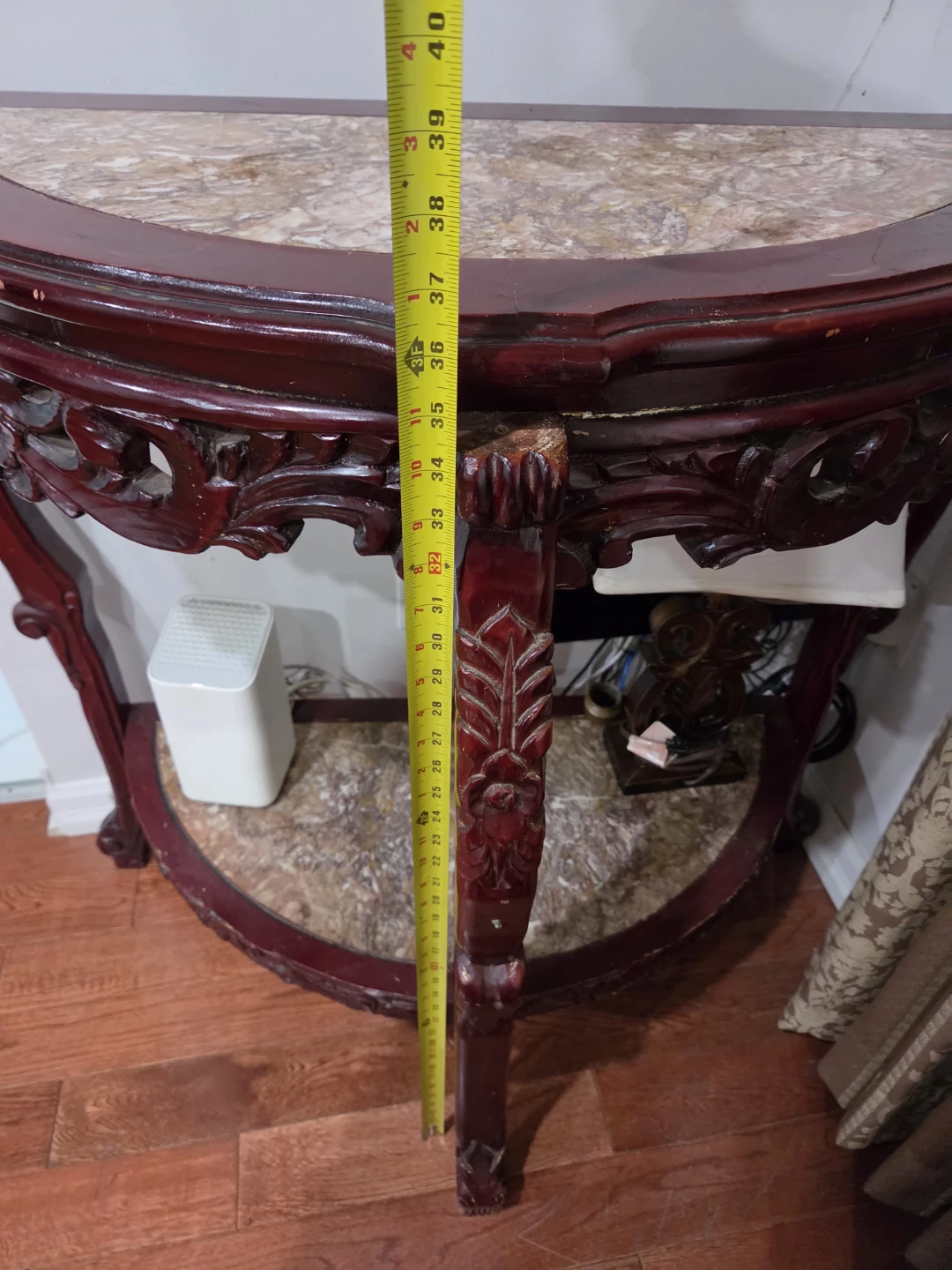 Half-Moon Console Table with Marble Top - photo 5