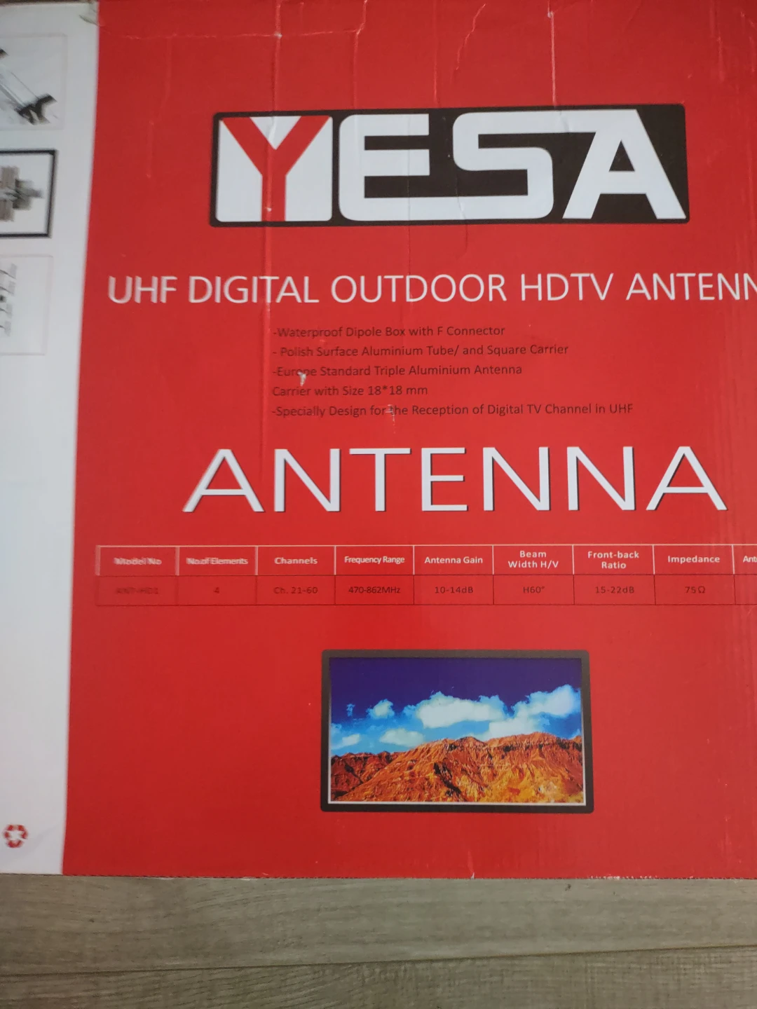 YESA ANT-HD1 UHF Digital Outdoor HDTV Antenna - photo 2