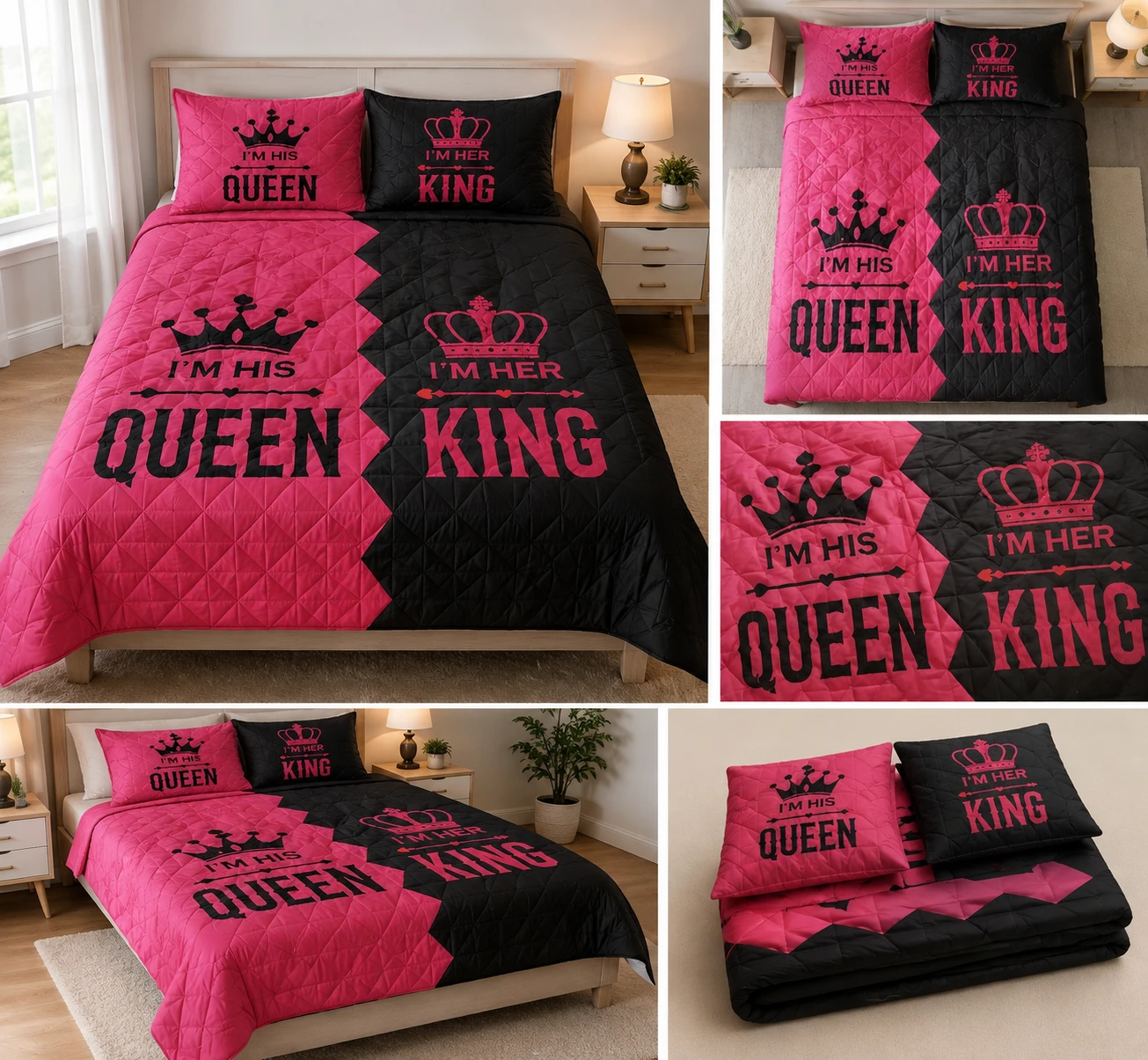 King & Queen twine Comforter Set