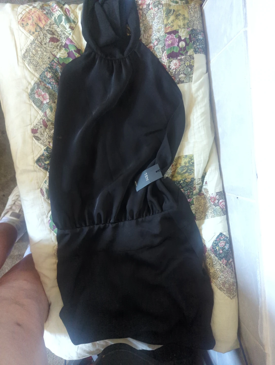 Aritzia Ten Black Halter Dress