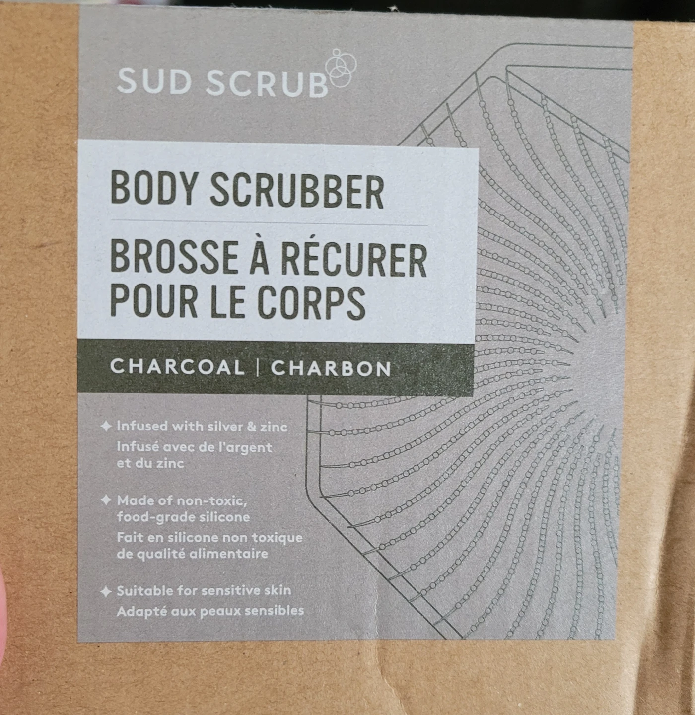 Sud Scrub Body Scrubber - Charcoal