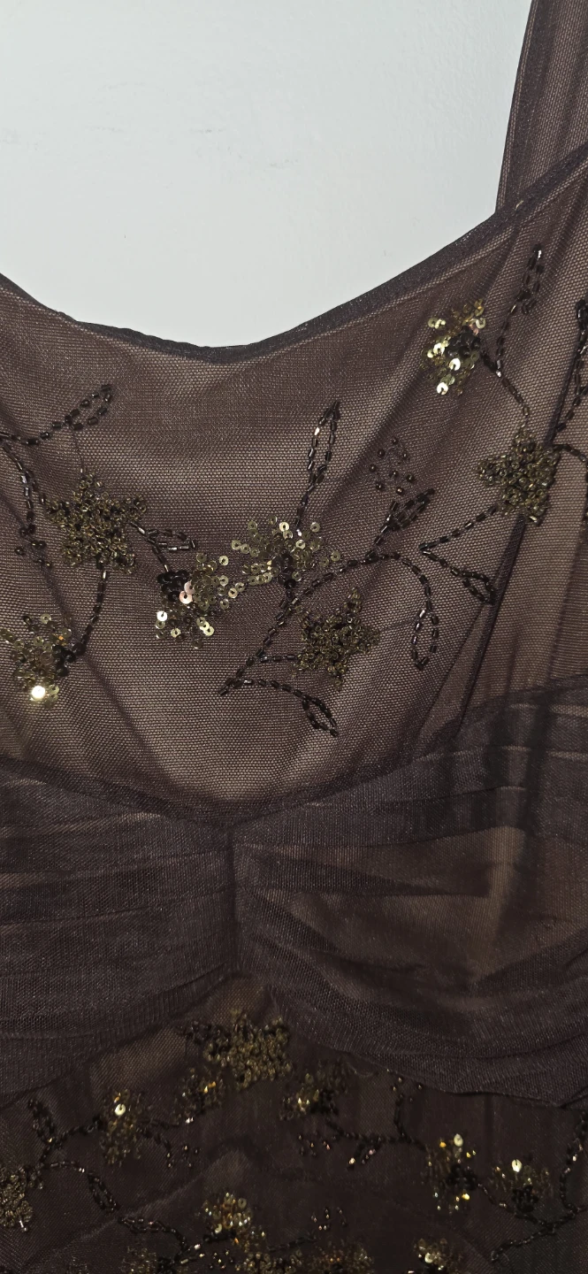 JS Boutique Brown Beaded Dress - photo 4