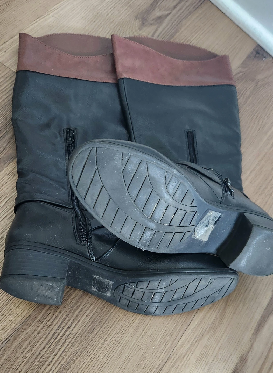 Nautica Black and Brown Knee-High Boots - photo 3